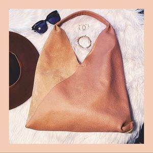 EUC Shiralea faux suede Arden tote, no tears, no discoloration